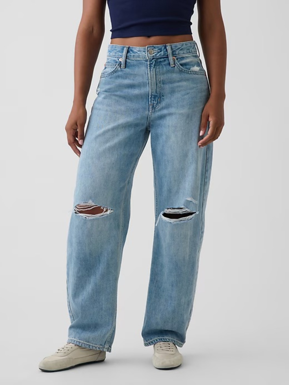 GAP 2024 Barrel Leg High Rise Relaxed Jeans